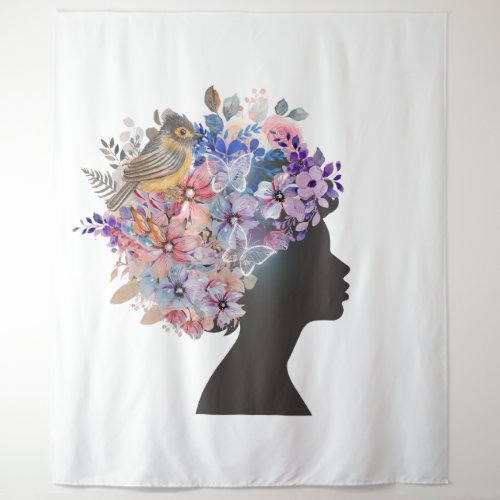 Flowers In Her Hair Tapestry