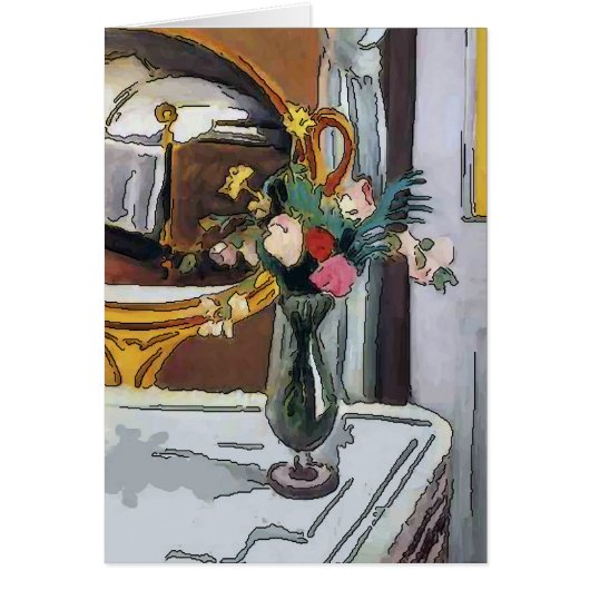 Flowers in Hurricane Glass (Front)