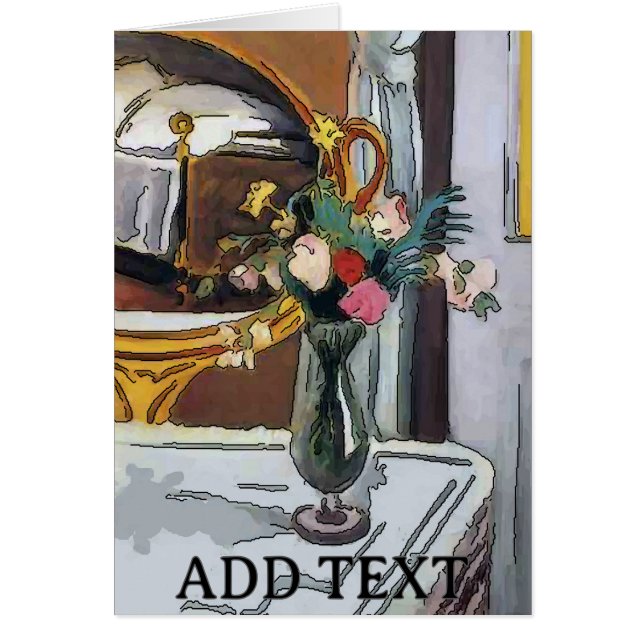 Flowers in Hurricane Glass (Front)