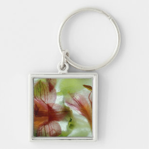 Flowers in ice keychain