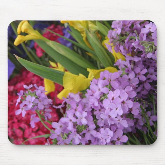 Flowers in Multiple Colors Mouse Pad (Front)