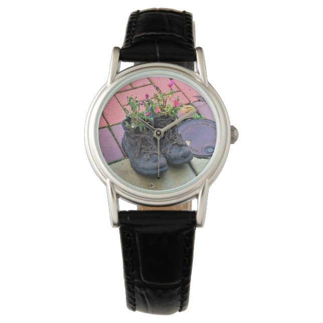 Flowers in Old Boots Watch (Front)