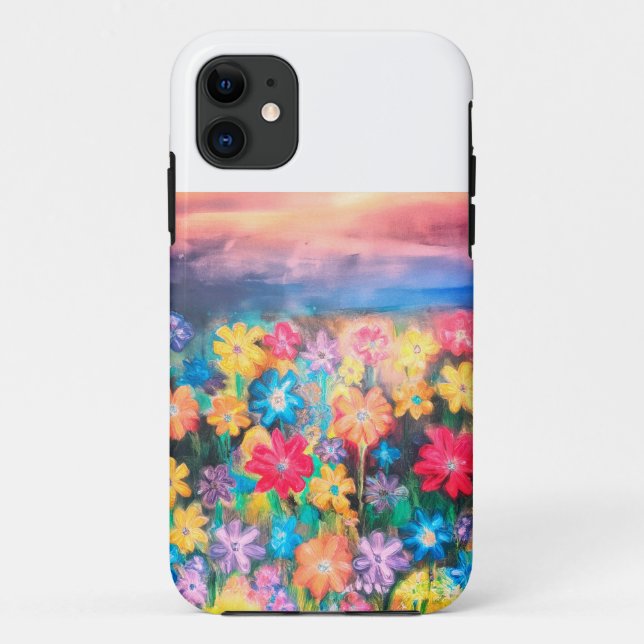 Flowers in Pastels - Sangria Phone Case (Back)