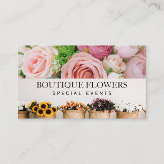 Flowers in Pots | Beautiful Roses Business Card