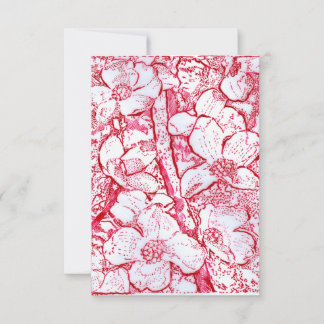 Flowers in Red Greeting Card