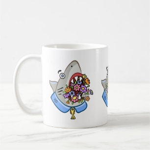 Flowers In Shark Jaws Coffee Mug
