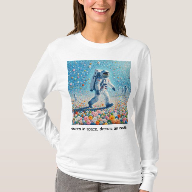 Flowers in Space T-Shirt (Front)