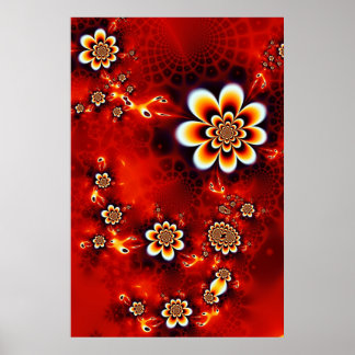 Flowers in summer poster