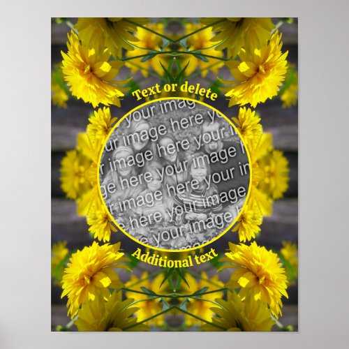 Flowers In Sunshine Add Your Photo Personalized Poster