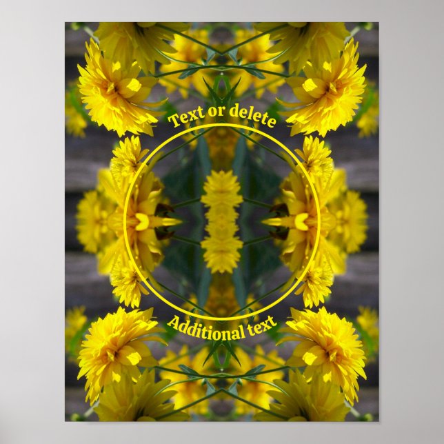 Flowers In Sunshine Add Your Photo Personalized Poster (Front)