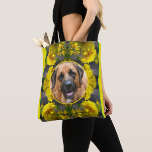Flowers In Sunshine Create Your Own Pet Photo Tote Bag