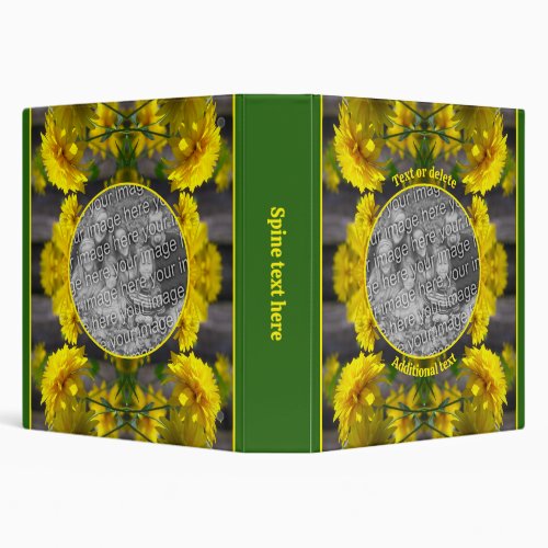 Flowers In Sunshine Frame Create Your Own Photo  3 Ring Binder