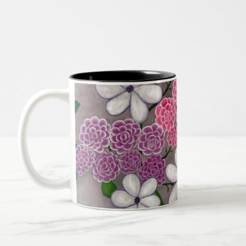 Flowers In The Clouds Two_Tone Coffee Mug