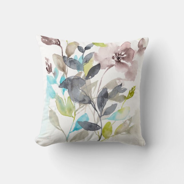 Flowers in the Mix Throw Pillow (Front)