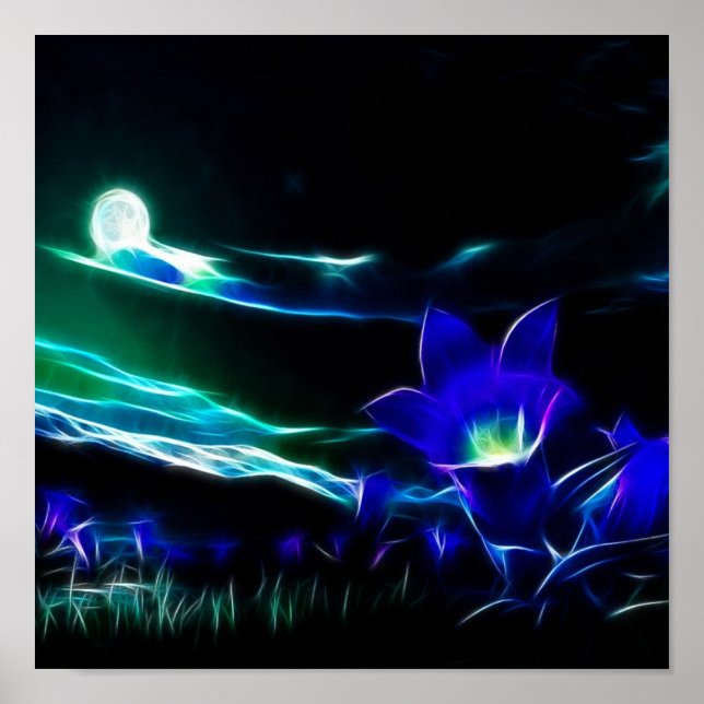 Flowers In The Moonlight Poster (Front)