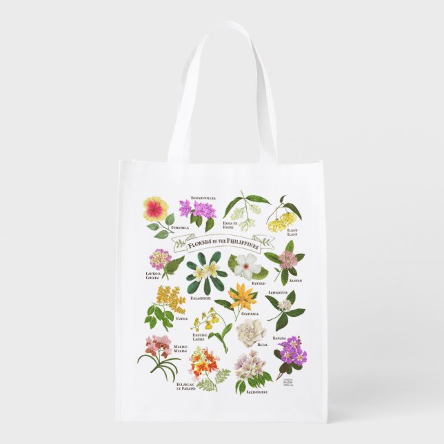 Flowers in the Philippines Grocery Bag (Back)