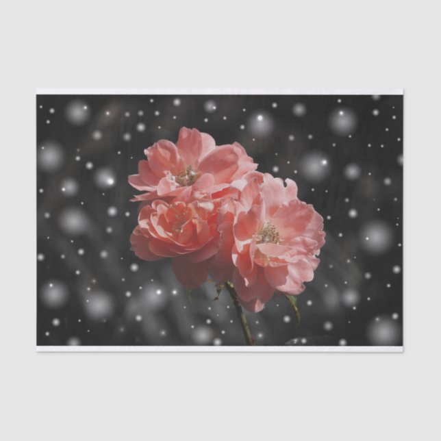 Flowers in the snow tissue paper  (Front)
