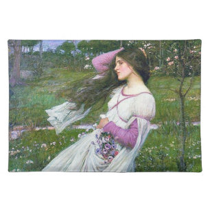 Flowers in the Wind, John William Waterhouse Cloth Placemat