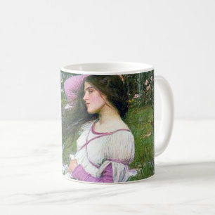 Flowers in the Wind, John William Waterhouse Coffee Mug