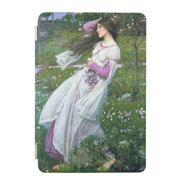 Flowers in the Wind, John William Waterhouse iPad Mini Cover (Front)