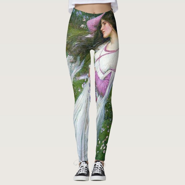 Flowers in the Wind, John William Waterhouse Leggings (Front)