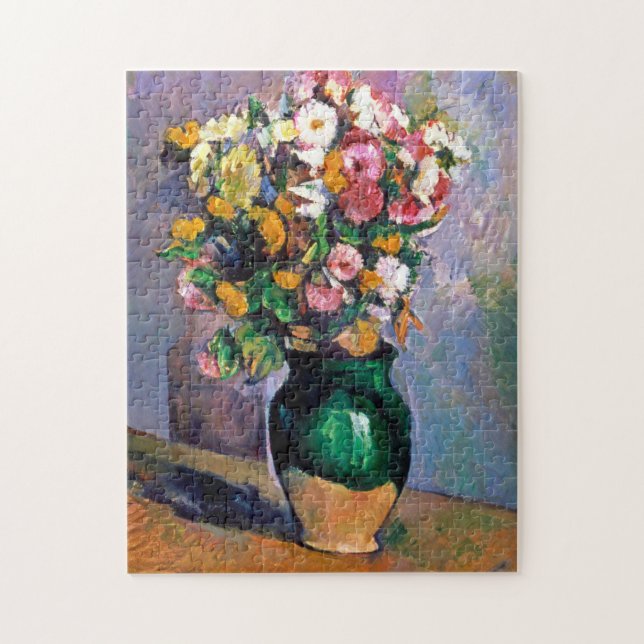 Flowers in Vase, Cezanne Jigsaw Puzzle (Vertical)