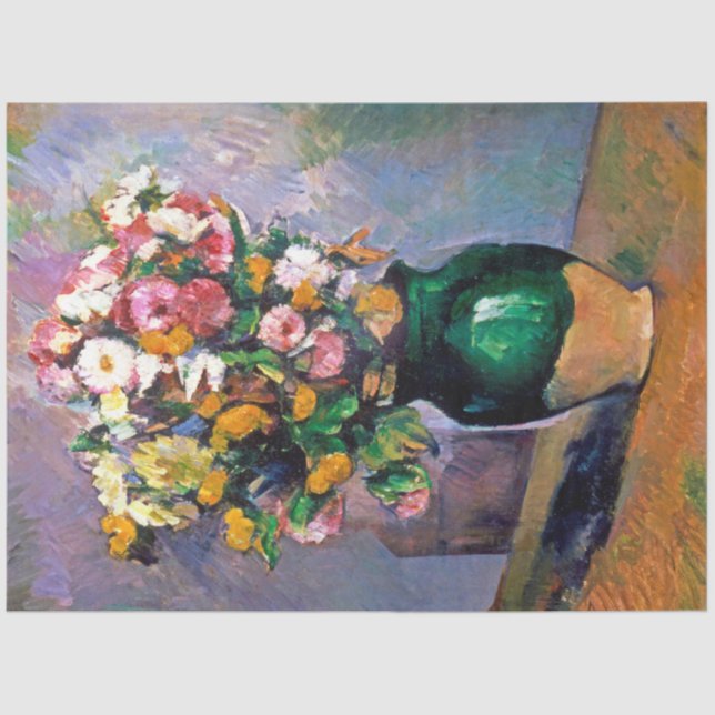 Flowers in Vase, Cezanne Tissue Paper (Front)