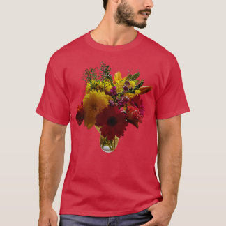 Flowers in Vase Floral Cutout T-Shirt