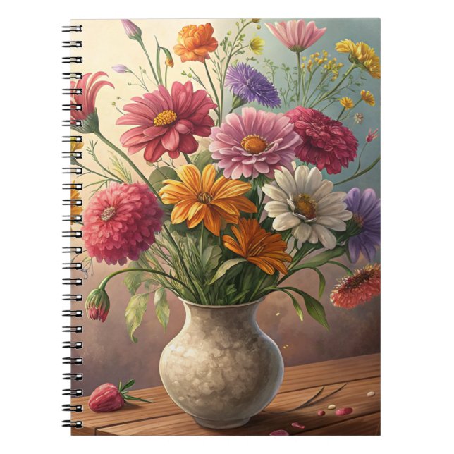 Flowers in vase notebook (Front)