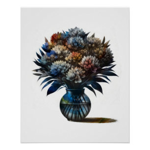 Flowers in Vase Poster