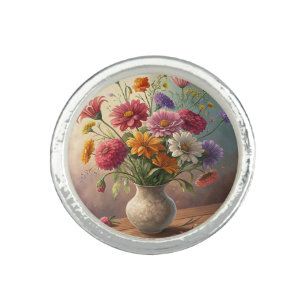 Flowers in vase ring