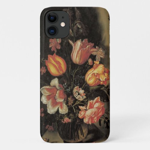 Flowers in Vase Vintage Baroque Floral Still Life iPhone 11 Case