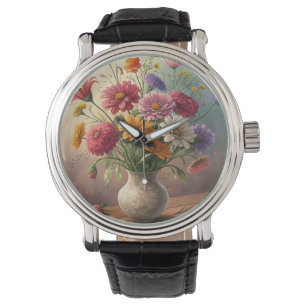 Flowers in vase watch
