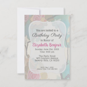 Flowers in Watercolor PAPER & SIZE OPTIONS- RSVP & Invitation
