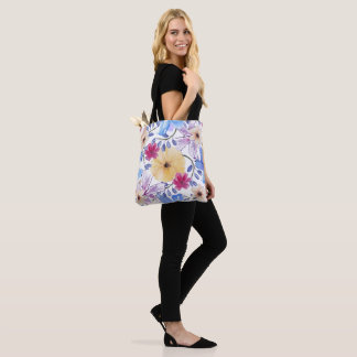 Flowers in watercolor tote bag