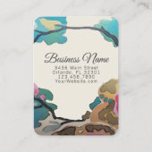 Flowers in Watercolors PAPER & SIZE OPTIONS -Large Business Card (Back)