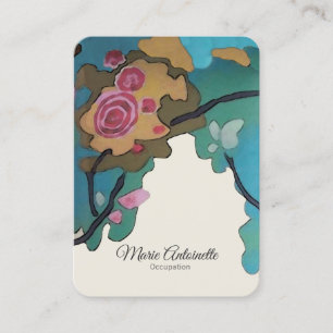 Flowers in Watercolors PAPER & SIZE OPTIONS -Large Business Card