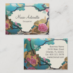 Flowers in Watercolors PAPER/SIZE/SHAPE OPTIONS - Business Card