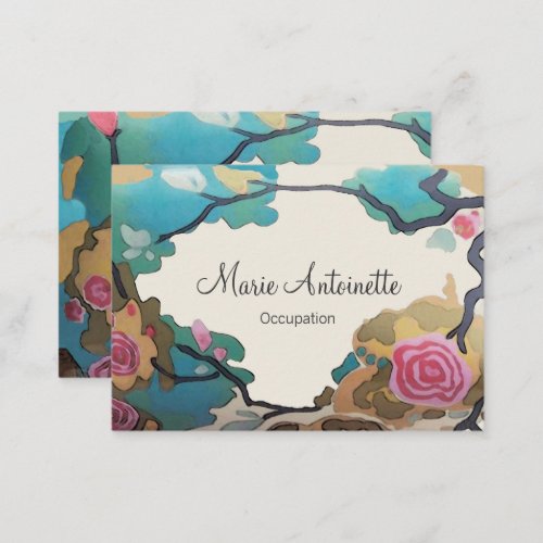 Flowers in Watercolors PAPERSIZESHAPE OPTIONS _ Business Card