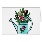 Flowers in Watering Can (Front Horizontal)