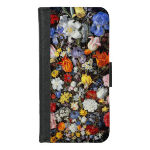 Flowers in Wooden Vessel, Jan Brueghel the Elder iPhone 8/7 Wallet Case
