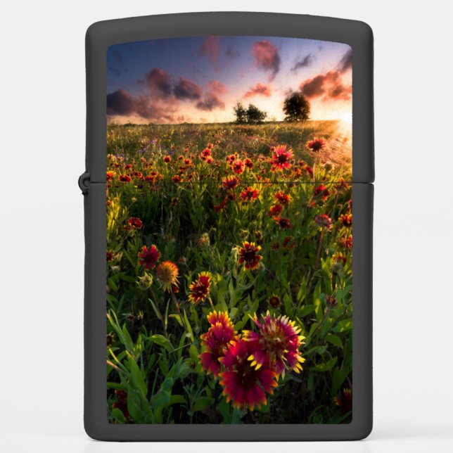 Flowers | Indian Blanket Wildflower Texas Zippo Lighter (Front)