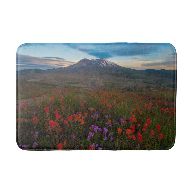 Flowers | Indian Paintbrush & Penstemon Bath Mat (Front)