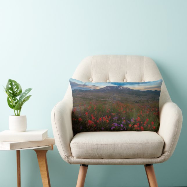 Flowers | Indian Paintbrush & Penstemon Lumbar Pillow (Chair)