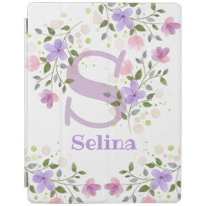 Flowers, Initial, and Name iPad Smart Cover