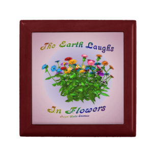 Flowers Inspirational Quote Jewelry Box