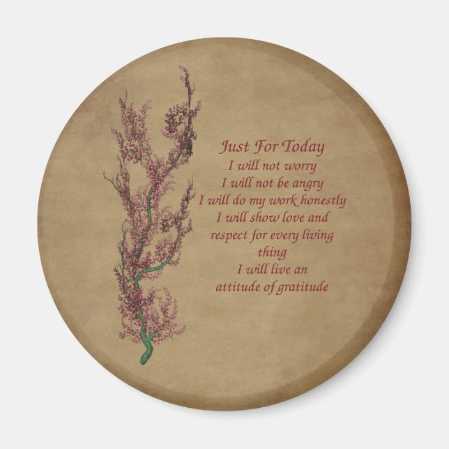Flowers Inspirational Quote  Magnet (Front)