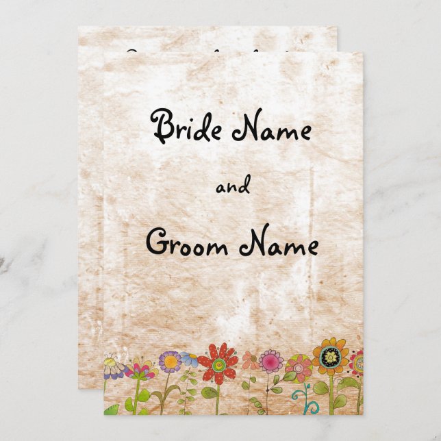 Flowers Invitation (Front/Back)