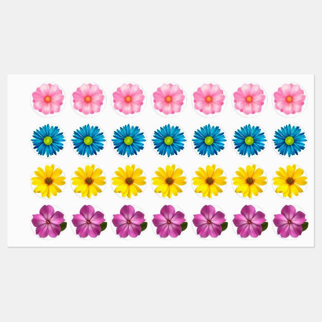 Flowers Iron-on Labels (Sheet)