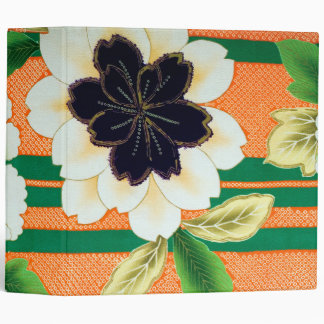 Flowers, Japanese Design 3 Ring Binder